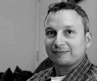 Nathan Lorentz portrait in black and white